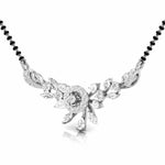 Fancy & Round Diamond Floral Mangalsutra with Central Diamond