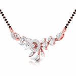 Fancy & Round Diamond Floral Mangalsutra with Central Diamond