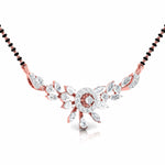 Fancy & Round Diamond Floral Mangalsutra with Central Diamond
