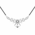 Fancy & Round Diamond Floral Mangalsutra with Central Diamond