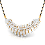 Fancy & Round Diamond Leaf Mangalsutra