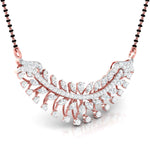 Fancy & Round Diamond Leaf Mangalsutra