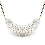 Fancy & Round Diamond Leaf Mangalsutra