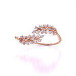 Luxe Leaf Gold Diamond Bangle
