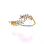 Luxe Leaf Gold Diamond Bangle