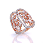 Feminine Cocktail Diamond Ring