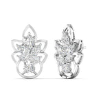 Floral Design Gold Stud Earrings