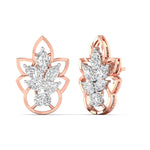 Floral Design Gold Stud Earrings