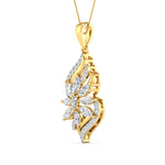 Floral Diamond Gold Pendant