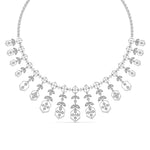 Floral & Geometric Diamond Necklace