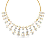 Floral & Geometric Diamond Necklace