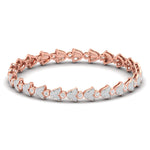 Floral Motif Diamond Bangle