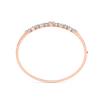 Floral Pattern Diamond Bangle