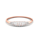 Floral Pattern Diamond Bangle