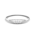 Floral Pattern Diamond Bangle