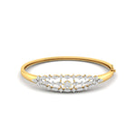 Floral Pattern Diamond Bangle