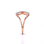 Geometric Diamond Open Ring
