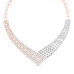 Geometric Link Diamond Necklace