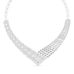 Geometric Link Diamond Necklace