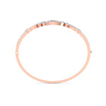 Geometric Open Design Diamond Bangle