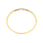 Geometric Open Design Diamond Bangle