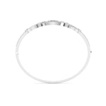 Geometric Open Design Diamond Bangle