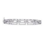 Geometric Diamond Tennis Bracelet