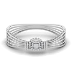 Gold Minimalist Diamond Bangle