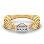 Gold Minimalist Diamond Bangle