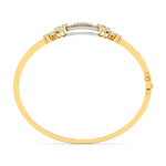 Dazzling Gold Diamond Cluster Bangle