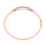 Dazzling Gold Diamond Cluster Bangle