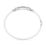 Dazzling Gold Diamond Cluster Bangle