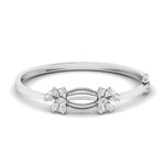 Dazzling Gold Diamond Cluster Bangle