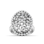 Gold Diamond Cluster Ring