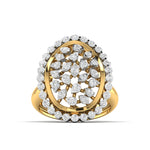 Gold Diamond Cluster Ring