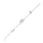 Gold Heart Bracelet with Pave Diamonds