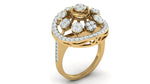 Golden Orbit Diamond Ring
