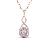 Halo Cushion Diamond Pendant
