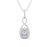 Halo Cushion Diamond Pendant