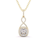 Halo Cushion Diamond Pendant