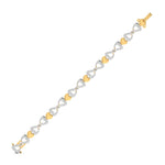 Heart Link Diamond Bracelet