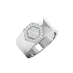 Hexagon Halo Men's Ring