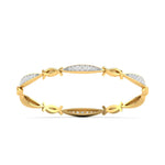 Weave Pattern Diamond Bangle