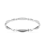 Weave Pattern Diamond Bangle