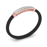 Men's Bracelet With Black Colour Band