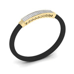 Men's Bracelet With Black Colour Band
