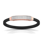 Men's Bracelet With Black Colour Band
