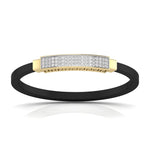 Men's Bracelet With Black Colour Band