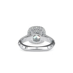 1.8 Carat Cushion Shape Diamond Halo Engagement Ring