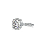 1.8 Carat Cushion Shape Diamond Halo Engagement Ring